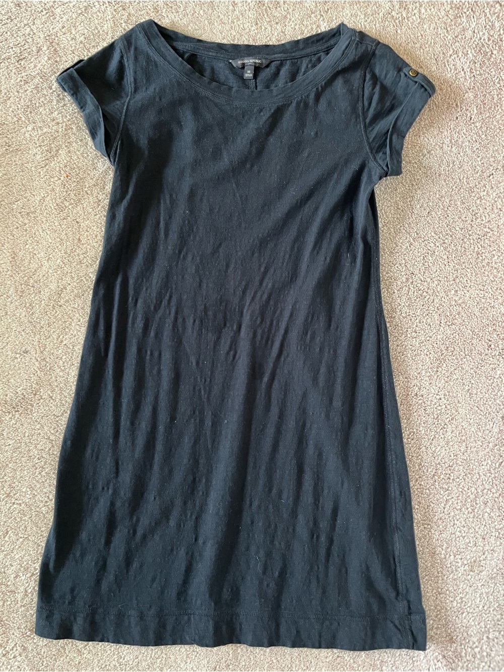 Banana Republic Black Short Sleeve Shift Dress